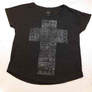 RYMAN AUDITORIUM Cross TOP SHIRT Womens S MOTHER CHURCH OF COUNTRY MUSIC